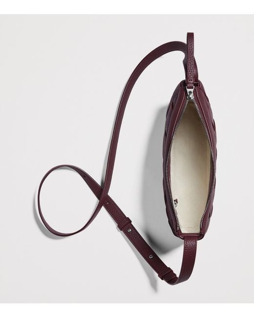 Bottega Veneta Purple Small Leather Diago Messenger Bag for men