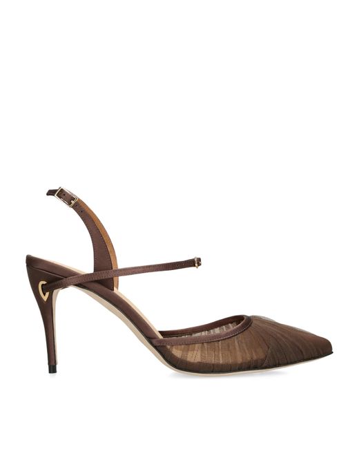 JENNIFER CHAMANDI Brown Vittorio Slingback Pumps 85