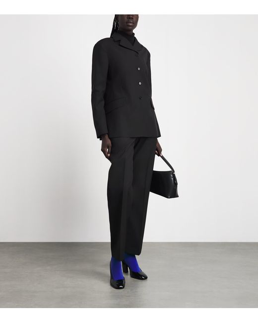 Jil Sander Blue Virgin Wool Tailored Trousers