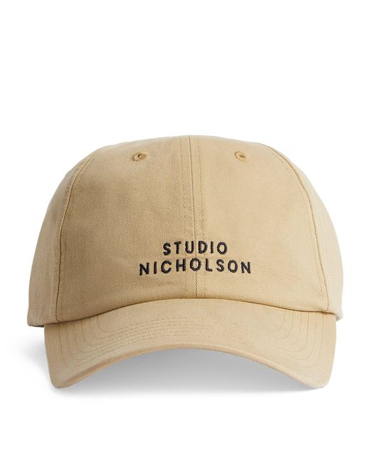 Studio Nicholson Natural Embroidered Logo Cap for men
