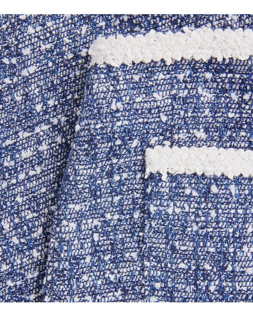 Maje Blue Bouclé Tweed Trousers