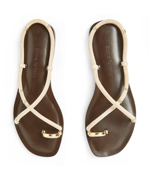 Emme Parsons White Suede Laurie Sandals