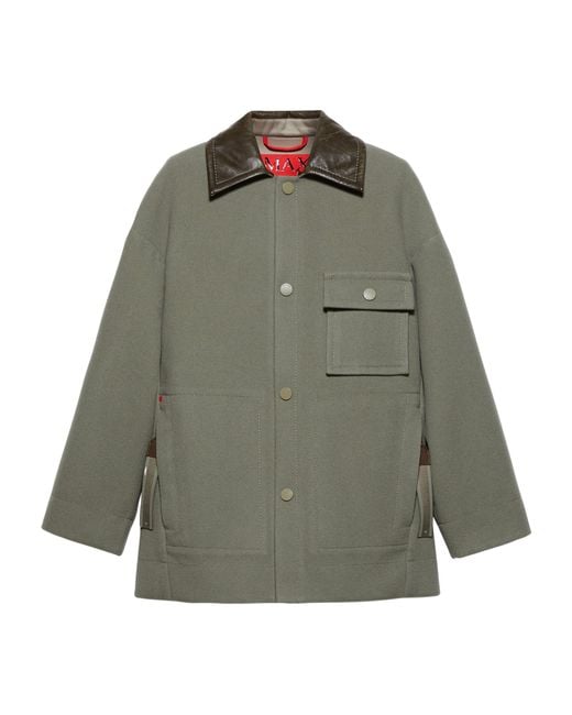 MAX&Co. Green Virgin Wool Coat
