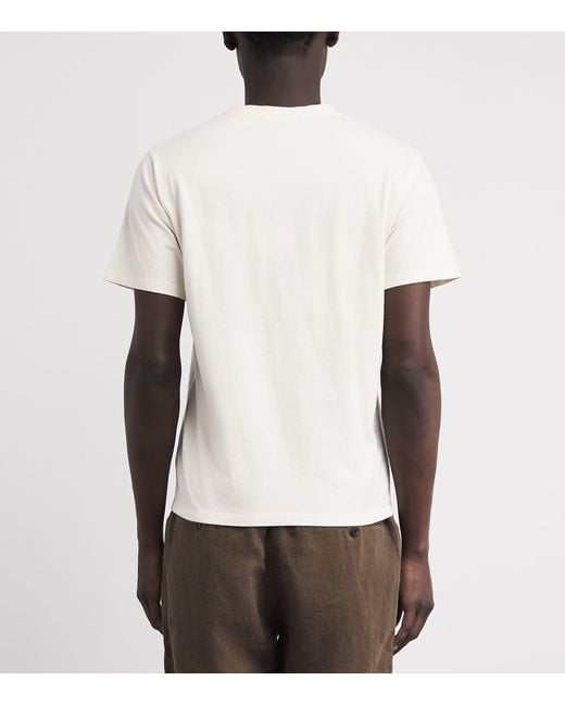 Vilebrequin White Organic Cotton Embroidered T-Shirt for men