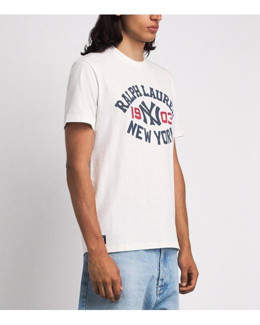 Polo Ralph Lauren White X Yankees Cotton T-Shirt for men