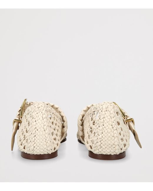 Zimmermann Natural Leather Helix Ballet Flats