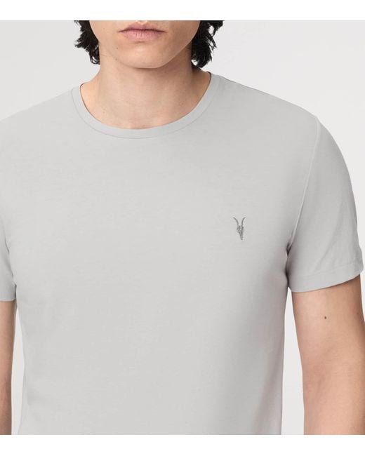 AllSaints White Organic Cotton Slim Tonic T-Shirt for men