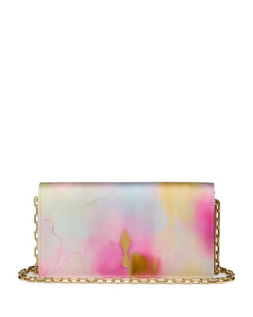 Christian Louboutin Pink Bettina Silk Clutch Bag