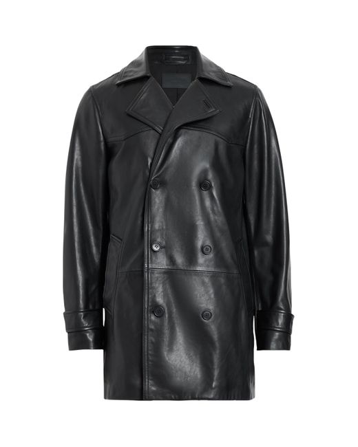 AllSaints Black Leather Kessler Jacket for men