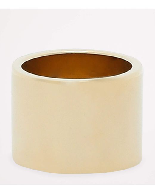 Dolce & Gabbana Metallic Engraved Logo-Plaque Ring