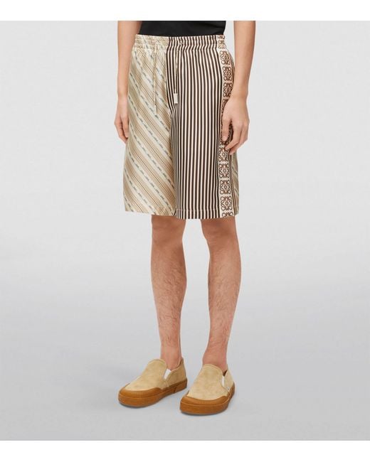 Loewe Natural X Paula's Ibiza Silk Multi-patterned Shorts for men
