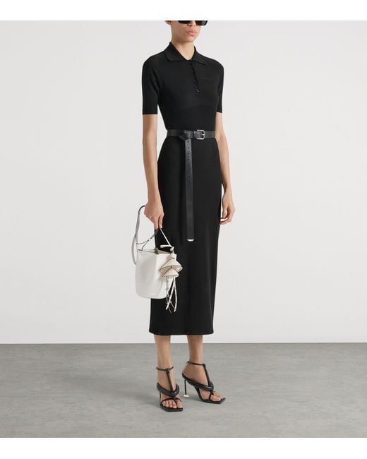 Givenchy Black Wool-Blend Polo Dress