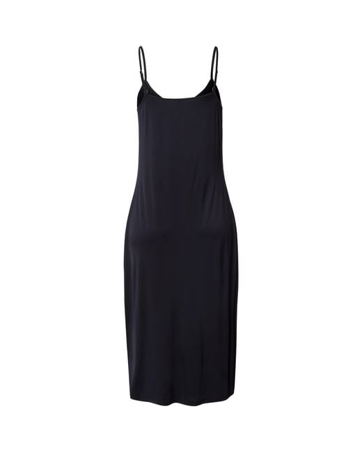 Hanro Blue Stretch-Satin Deluxe Slip Dress
