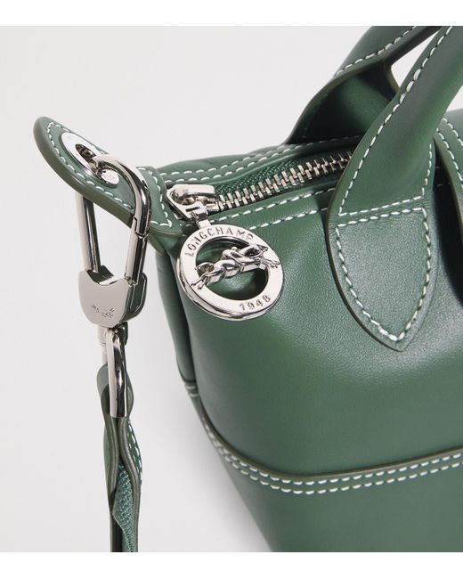 Longchamp Green Extra-Small Leather Le Pliage Xtra Top-Handle Bag