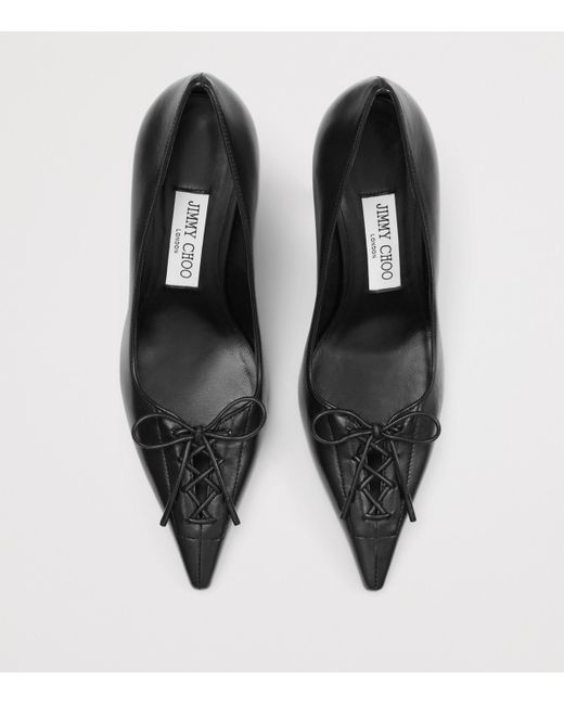 Jimmy Choo Black Scarlett 95 Leather Pumps