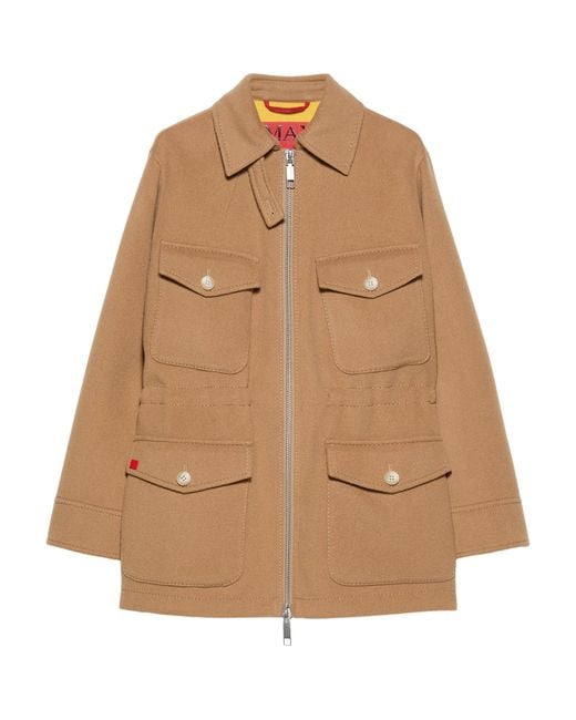 MAX&Co. Brown Virgin Wool Utility Jacket
