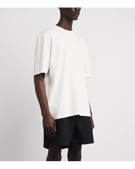 Studio Nicholson White Cotton Bric T-Shirt for men