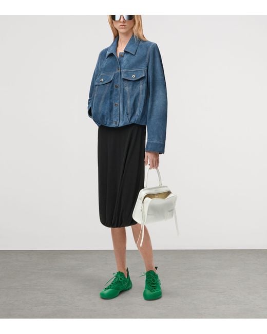 Loewe Blue Suede Relaxed Jacket