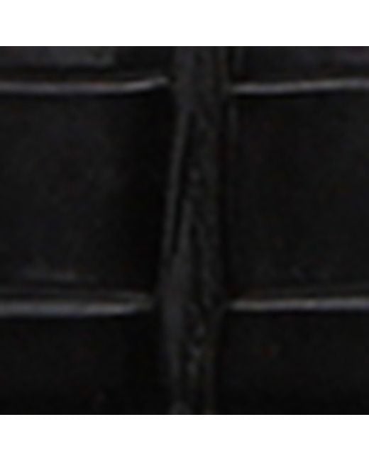 Zegna Black Crocodile Skin Parentesi Belt for men