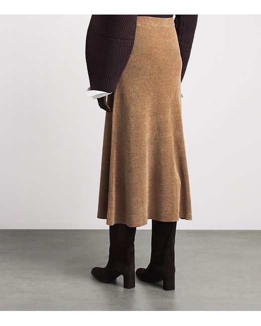 Gabriela Hearst Brown Silk Muir Midi Skirt
