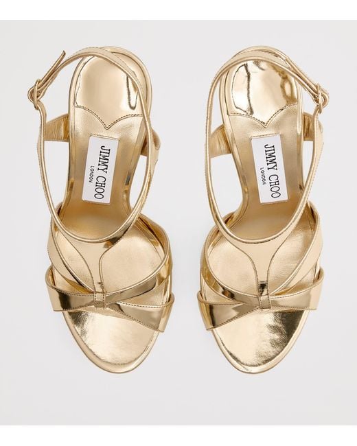 Jimmy Choo Metallic Kesia 120 Leather Sandals