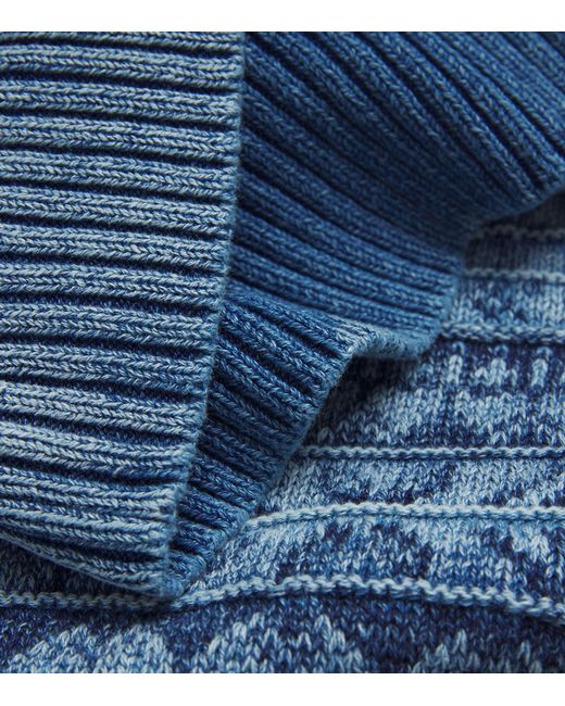 Polo Ralph Lauren Blue Cotton Fair Isle Sweater Vest for men