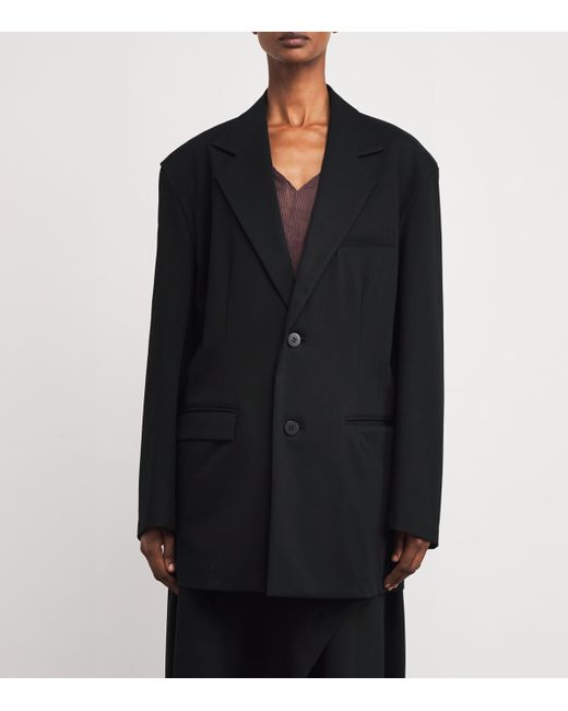 Issey Miyake Black Cotton-Blend Simple Ensemble Blazer