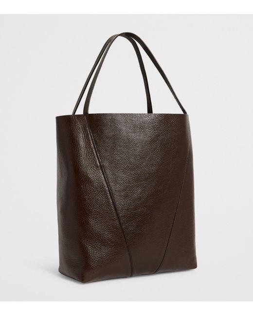 Chloé Brown Large Calfskin Spin Tote Bag