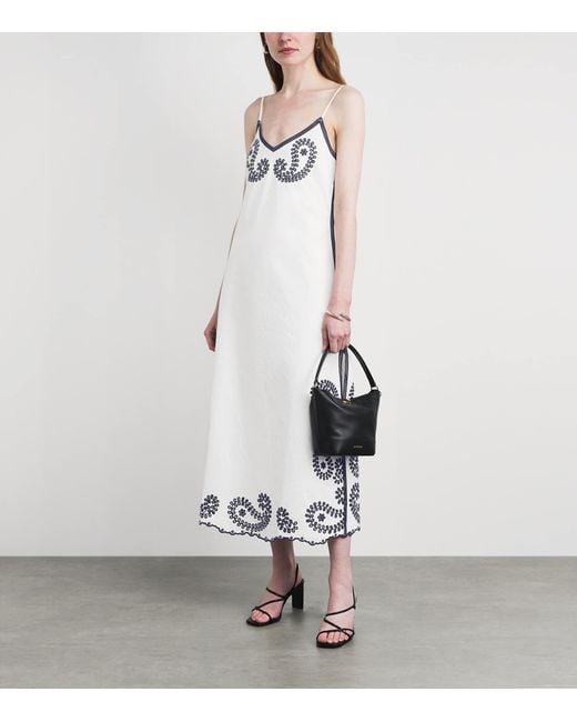 Claudie Pierlot White Stretch-Cotton Maxi Dress