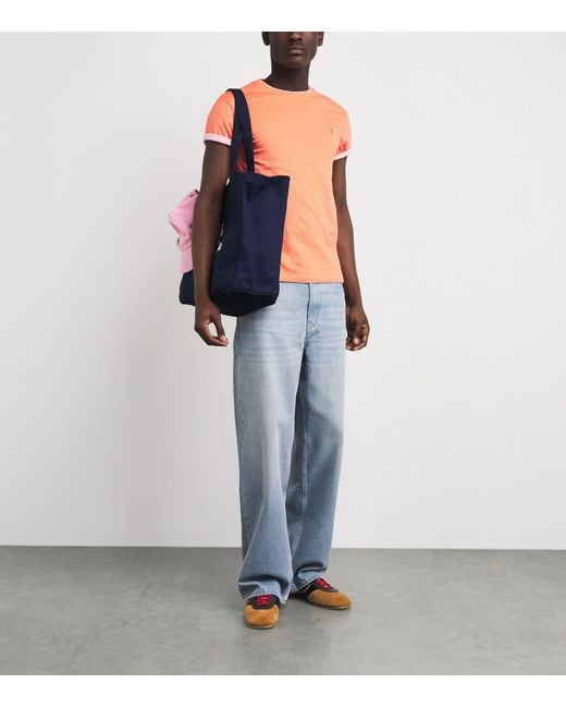 Polo Ralph Lauren Orange Cotton Custom Slim-Fit T-Shirt for men