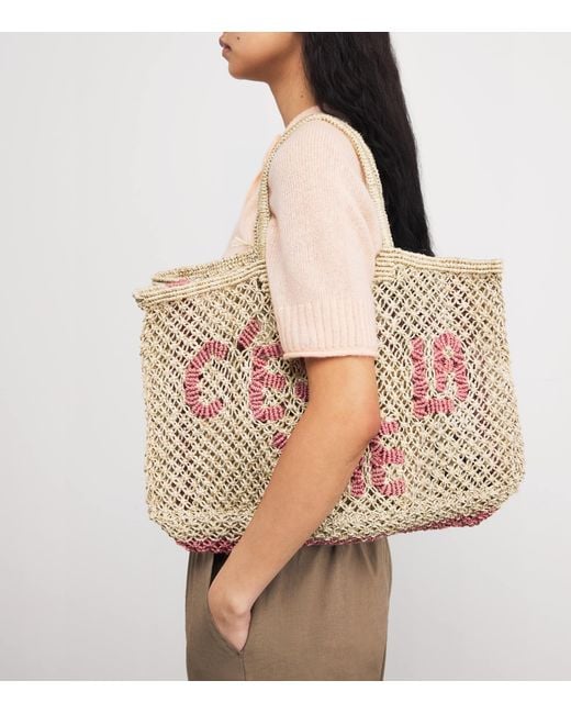 The Jacksons Natural Jute C'Est La Vie Lavinia Tote Bag