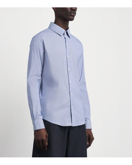 Sandro Blue Cotton Stripe Shirt for men
