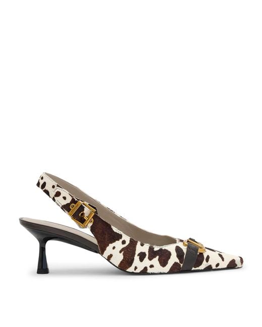 AllSaints Metallic Leather Hera Slingback Pumps 55