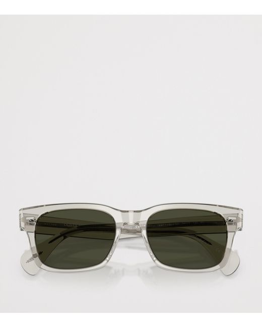 Oliver Peoples Green Ryce Rectangle Sunglasses