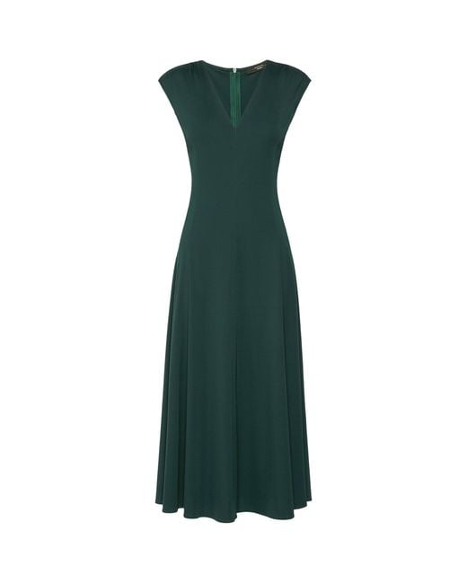 Weekend by Maxmara Green Jersey Midi Dress