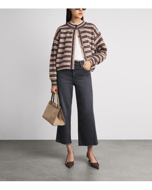 PAIGE Blue Anessa Wide-Leg Jeans