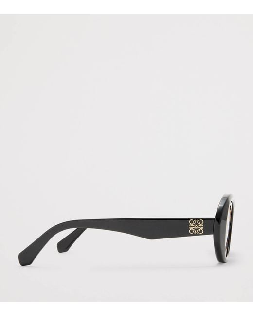 Loewe Brown Mini Anagram Oval Sunglasses