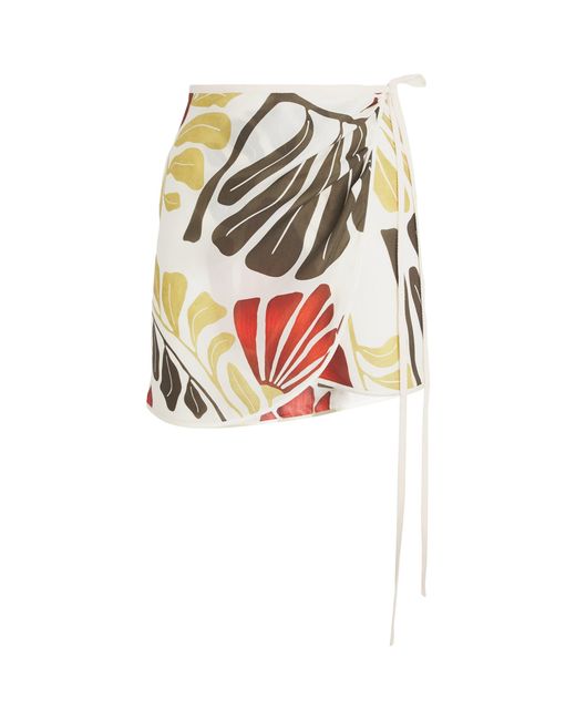 Sir White Floral Print Julietta Mini Sarong