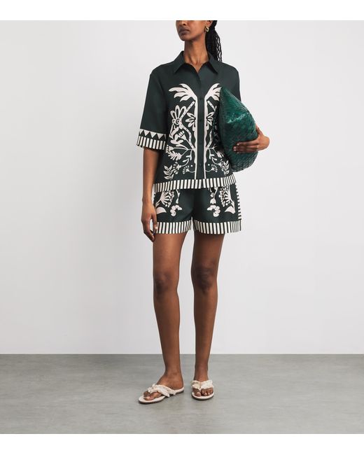 Eres Black Silk Floral Arjun Shorts