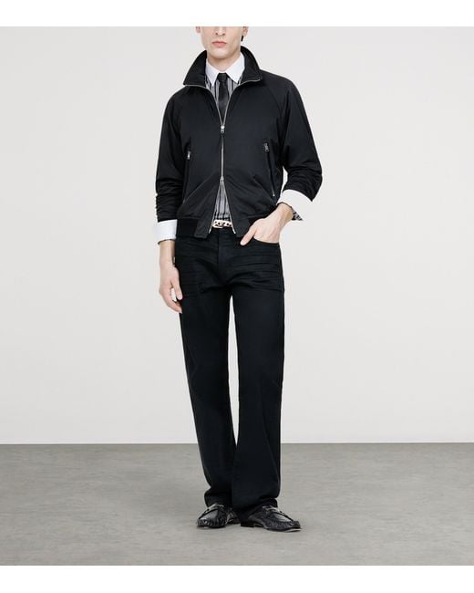 Tom Ford Black Technical Bomber Jacket for men