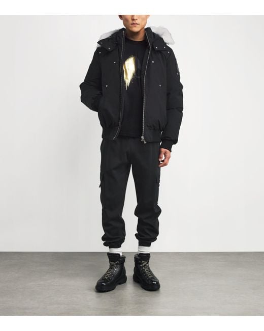 Moose Knuckles Black Down Original Ballistic Bomber Jacket for men