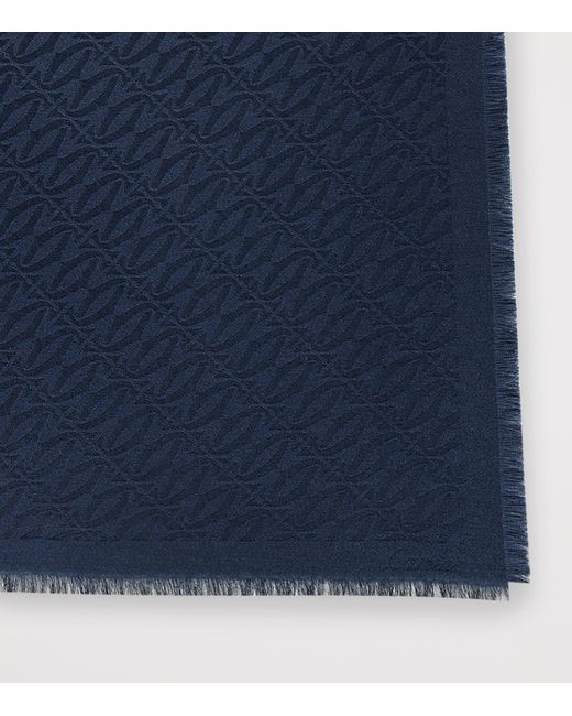 Cartier Blue Silk C De Shawl