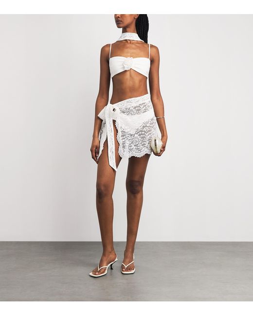 Away That Day White Cannes Bikini Bottoms