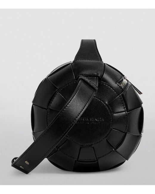 Bottega Veneta Black Small Leather Intreccio Boombox Cross-body Bag for men