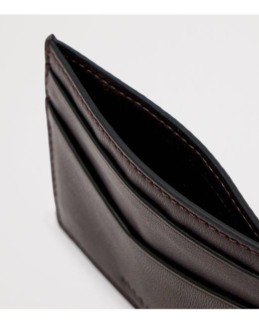 AllSaints Black Leather Delph Cardholder for men