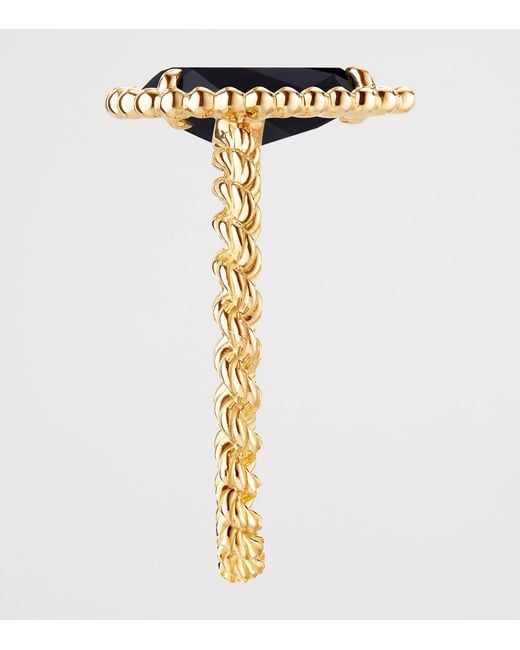 Boucheron Metallic Small And Onyx Serpent Bohème Ring