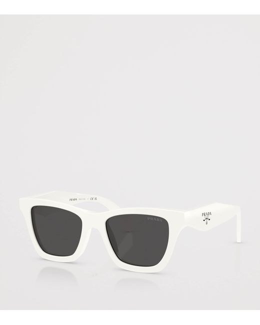 Prada Gray Acetate Square Sunglasses
