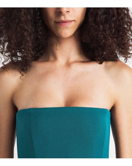 Alex Perry Green Stretch-Crepe Strapless Mini Dress