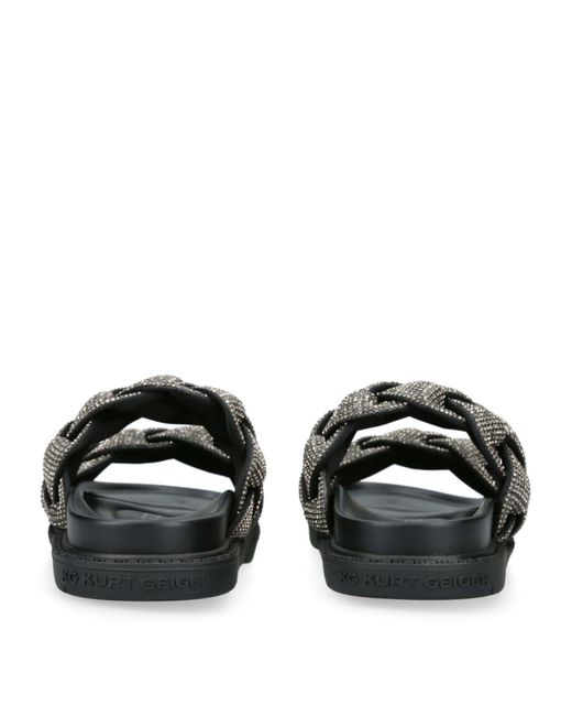 KG by Kurt Geiger Black Crystal-embellished Rath Bling2 Sandals