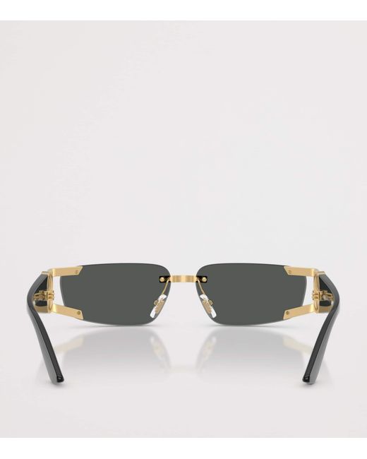 Versace Metallic Metal Ve2291 Rectangle Sunglasses for men